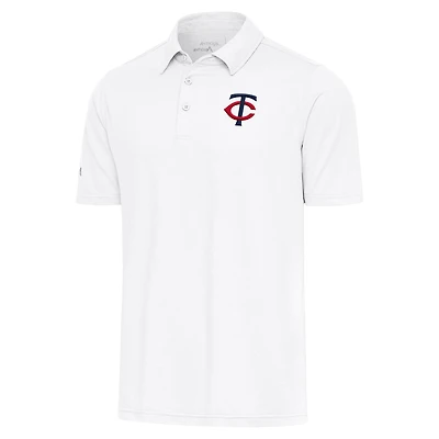 Men's Antigua  White Minnesota Twins Par Polo