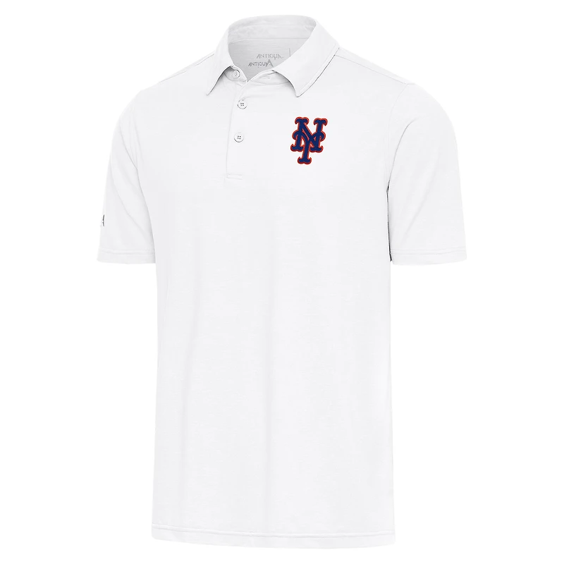 Men's Antigua  White New York Mets Par Polo