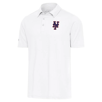 Men's Antigua  White New York Mets Par Polo