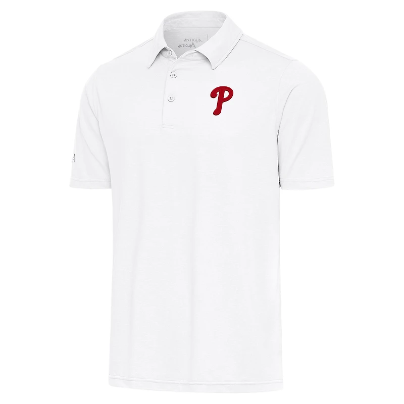 Men's Antigua  White Philadelphia Phillies Par Polo