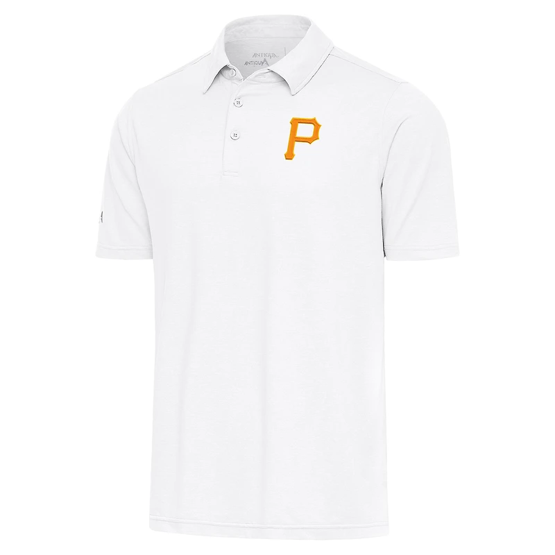 Men's Antigua  White Pittsburgh Pirates Par Polo