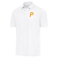 Men's Antigua  White Pittsburgh Pirates Par Polo
