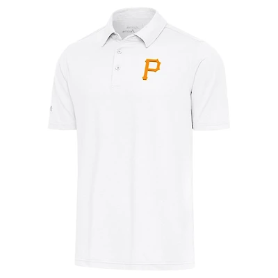 Men's Antigua  White Pittsburgh Pirates Par Polo