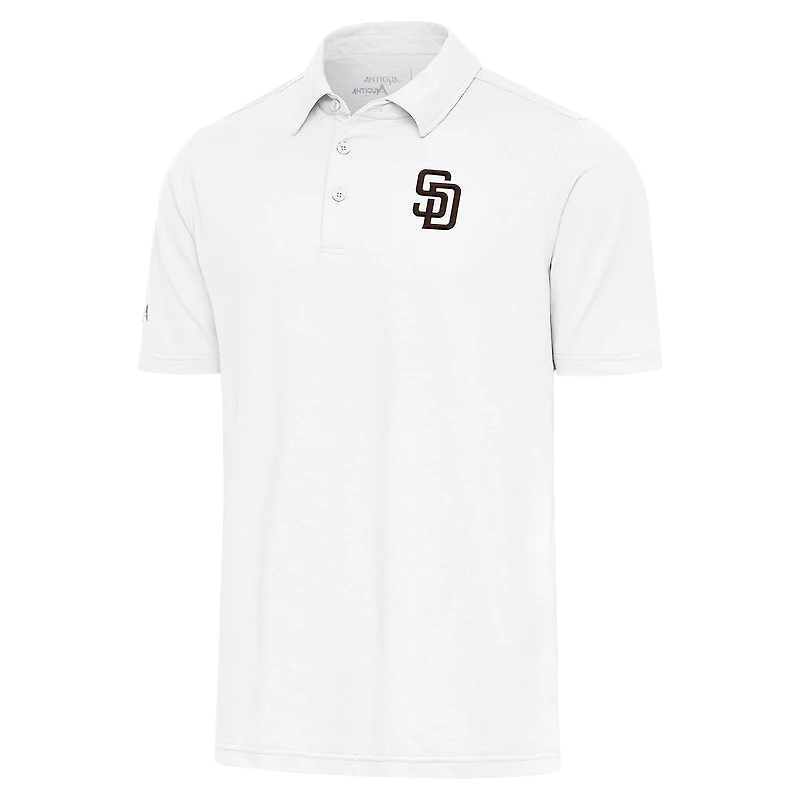 Men's Antigua  White San Diego Padres Par Polo