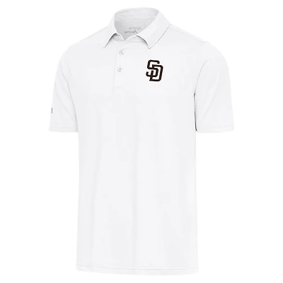Men's Antigua  White San Diego Padres Par Polo