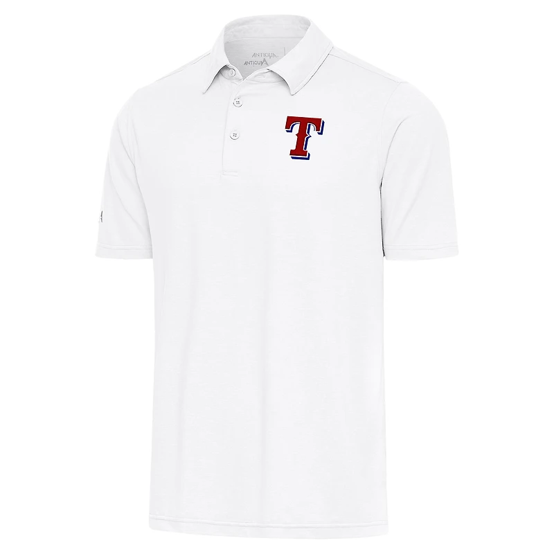 Men's Antigua White Texas Rangers Par Polo