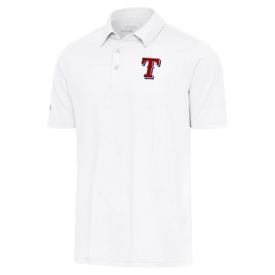 Men's Antigua  White Texas Rangers Par Polo
