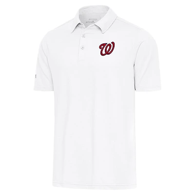 Men's Antigua  White Washington Nationals Par Polo
