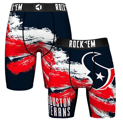 Men's Rock Em Socks Houston Texans Gridiron Classic Paint Boxer Briefs