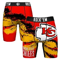 Men's Rock Em Socks  Kansas City Chiefs Gridiron Classic Paint Boxer Briefs