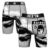 Men's Rock Em Socks  Las Vegas Raiders Gridiron Classic Paint Boxer Briefs