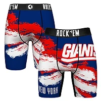 Men's Rock Em Socks  New York Giants Gridiron Classic Paint Boxer Briefs