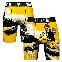Men's Rock Em Socks  Pittsburgh Steelers Gridiron Classic Paint Boxer Briefs