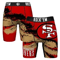 Men's Rock Em Socks  San Francisco 49ers Gridiron Classic Paint Boxer Briefs