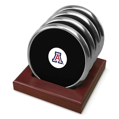 Silver Arizona Wildcats Four-Piece Coaster Set