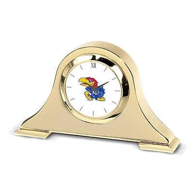 Gold Kansas Jayhawks Napoleon Desk Clock