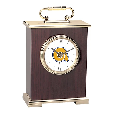Gold Albany State Golden Rams Carriage Clock
