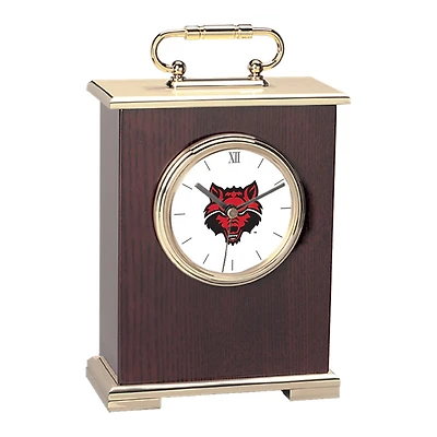 Gold Arkansas State Red Wolves Carriage Clock