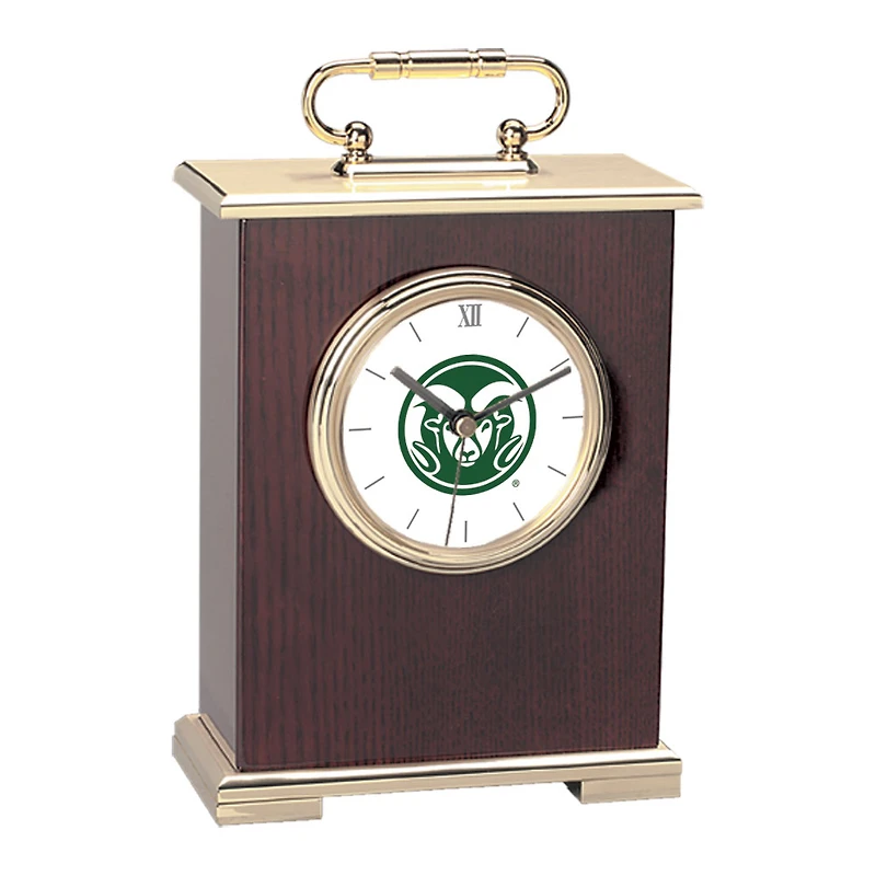 Gold Colorado State Rams Carriage Clock