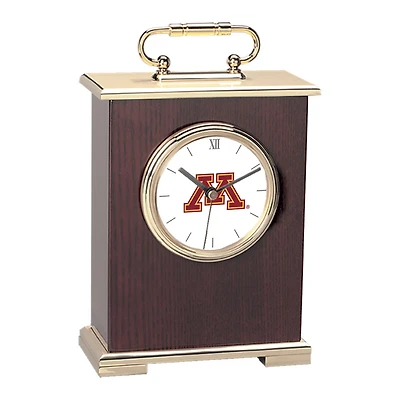 Gold Minnesota Golden Gophers Carriage Clock