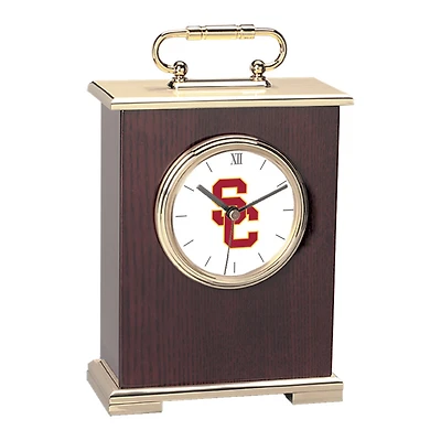 Gold USC Trojans Carriage Clock