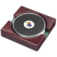 Silver Kansas Jayhawks Two-Piece Coaster Set