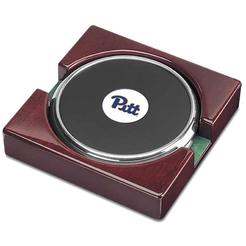 Silver Pitt Panthers Two-Piece Coaster Set