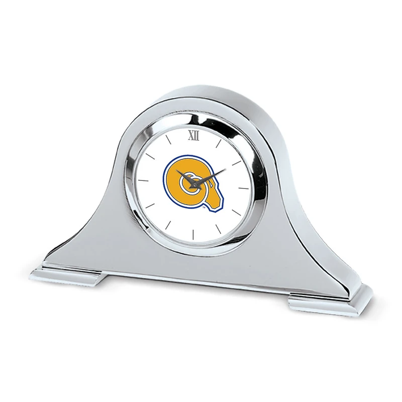 Silver Albany State Golden Rams Napoleon Desk Clock