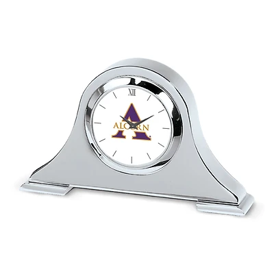 Silver Alcorn State Braves Napoleon Desk Clock
