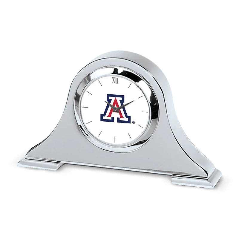 Silver Arizona Wildcats Napoleon Desk Clock