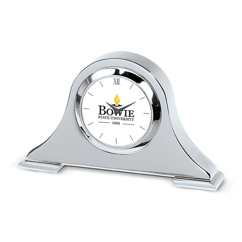 Silver Bowie State Bulldogs Napoleon Desk Clock