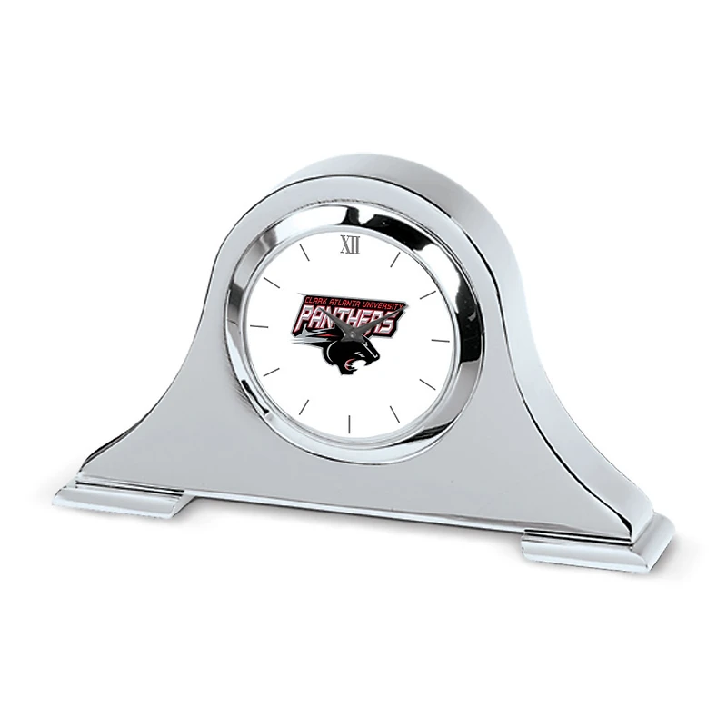 Silver Clark Atlanta University Panthers Napoleon Desk Clock