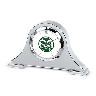 Silver Colorado State Rams Napoleon Desk Clock