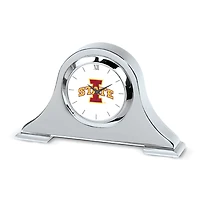 Silver Iowa State Cyclones Napoleon Desk Clock
