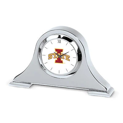 Silver Iowa State Cyclones Napoleon Desk Clock