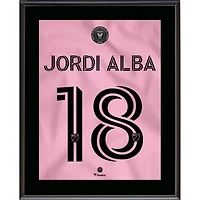 Jordi Alba Ramos Inter Miami CF 10.5" x 13" Heart Beat Jersey Style #18 Sublimated Plaque