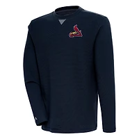 Men's Antigua  Navy St. Louis Cardinals Flier Bunker Pullover Sweatshirt