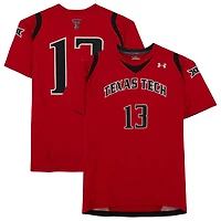 Texas Tech Red Raiders Team-Issued #13 Red Jersey from the Athletics Program