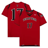 Texas Tech Red Raiders Team-Issued #17 Red Jersey from the Athletics Program