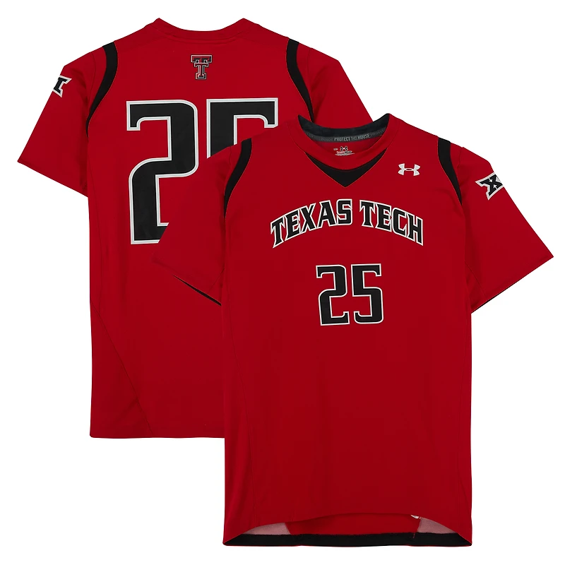 Texas Tech Red Raiders Team-Issued #25 Red Jersey from the Athletics Program