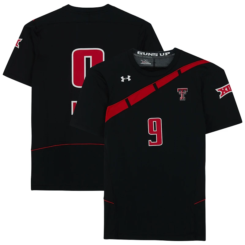 Texas Tech Red Raiders Team-Issued #9 Black Jersey from the Athletics Program