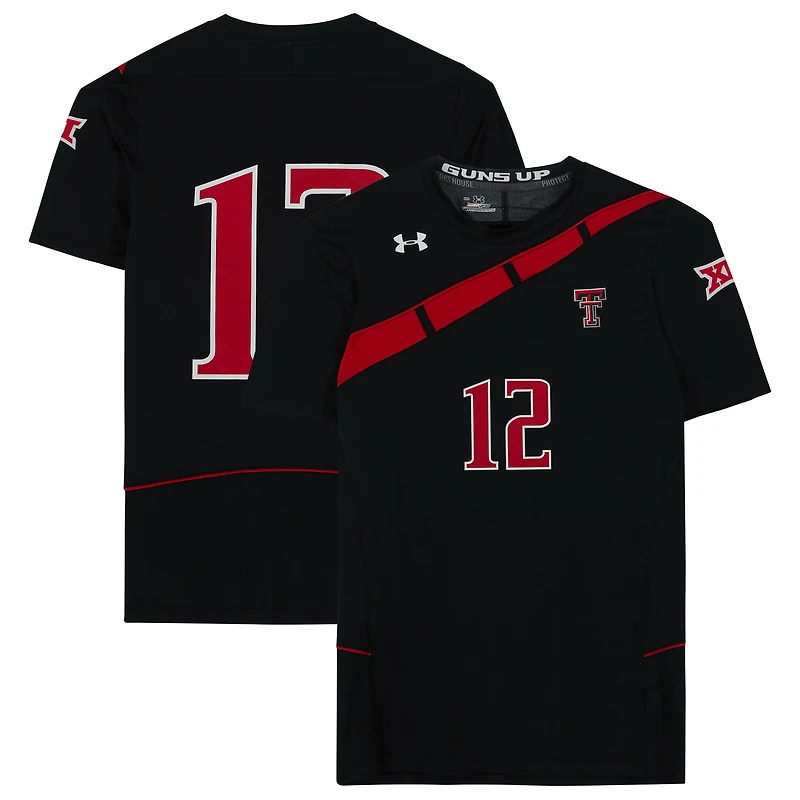 Texas Tech Red Raiders Team-Issued #12 Black Jersey from the Athletics Program
