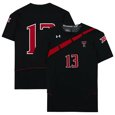 Texas Tech Red Raiders Team-Issued #13 Black Jersey from the Athletics Program