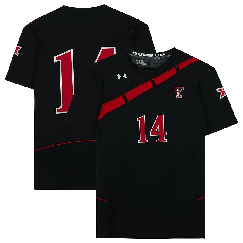 Texas Tech Red Raiders Team-Issued #14 Black Jersey from the Athletics Program
