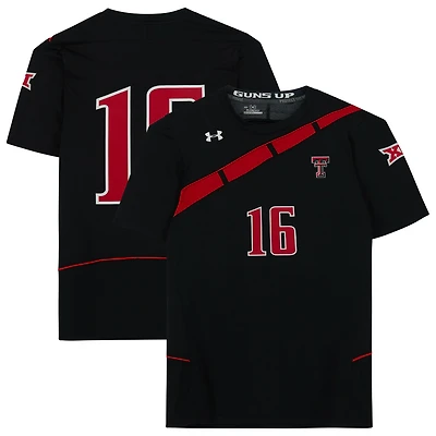 Texas Tech Red Raiders Team-Issued #16 Black Jersey from the Athletics Program
