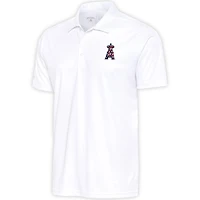 Men's Antigua  White Los Angeles Angels Patriotic Apex Polo