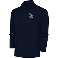 Men's Antigua  Navy Tampa Bay Rays Patriotic Tribute Quarter-Zip Pullover Top