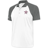 Men's Antigua  White/Steel Houston Astros Patriotic Nova Polo