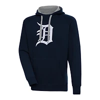 Men's Antigua  Navy Detroit Tigers Victory Chenille Pullover Hoodie