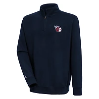 Men's Antigua  Navy Cleveland Guardians Victory Quarter-Zip Pullover Top